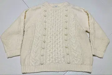 URBAN RESEARCH DOORS 케이블 니트 아란 크루넥