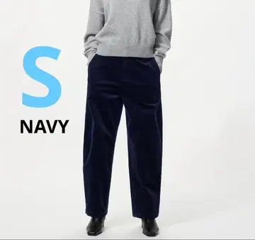 UNIQLO 코토니에 코듀로이 커브 팬츠 네이비 S