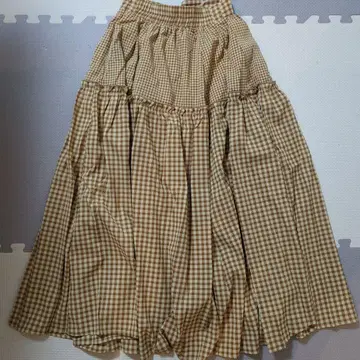 아림 체크 개더 캉캉 스커트