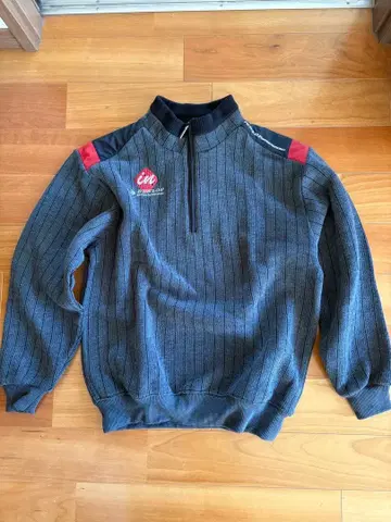 DUNLOP 스트라이프 하프 지퍼 점퍼