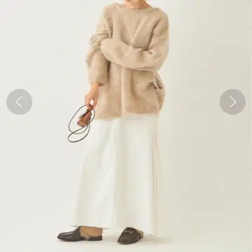 새상품급 Plage 2way NUBE 모헤어 MIX 크루넥 풀오버