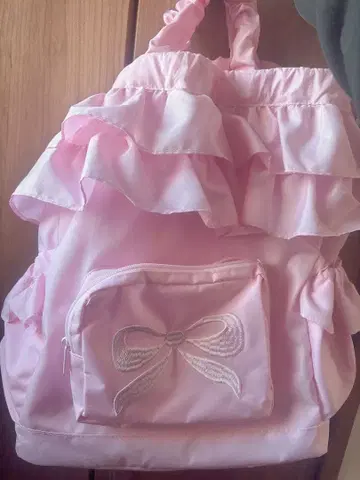 candystripper 프릴 달린 핑크 백팩 냅색