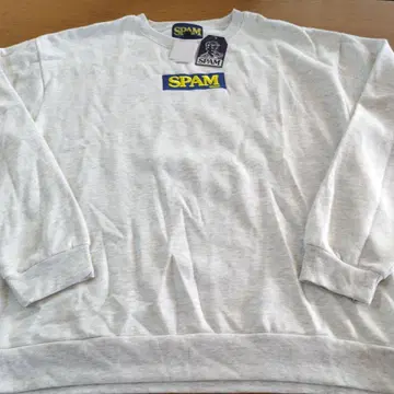 W 새상품 스팸 SPAM 긴팔 트레이닝복 사이즈 4L 화이트 남성용