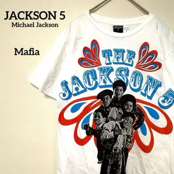 THE JACKSON 5 그래픽 T셔츠 얇은 소재 S 화이트 Mafia