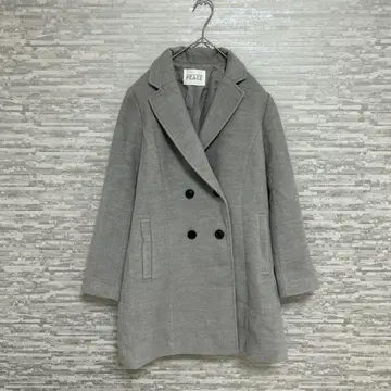 하이픈 피스 P 코트 그레이 F 겨울 아우터 체스터 코트 롱