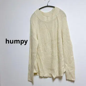humpy 아이보리 니트 긴팔 스웨터 여성용
