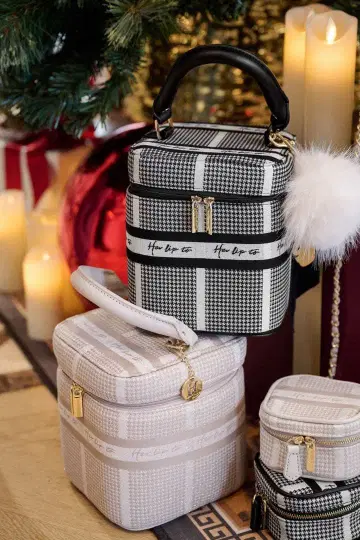 Herlipto HLT Jacquard Vanity Bag silver