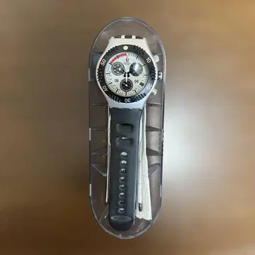 Swatch Chrono 손목시계 실버/블랙 [작동 미확인]