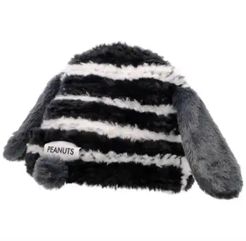 스누피 니트 캡 usj 유니버셜 모자 화이트 블랙 귀여운