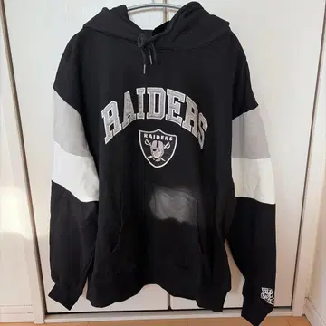 RAIDERS 후드 부착 후드티 블랙/그레이