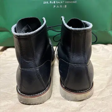 블랙 가죽 워크 부츠 그레이 안감