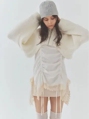 페리큐르 syrup knit tops [ PELLICULE ] 화이트