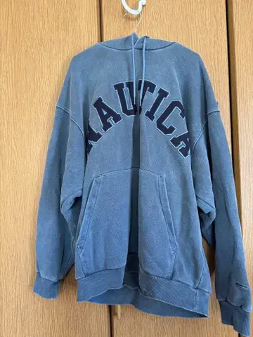 NAUTICA 후드 부착 후드티 네이비