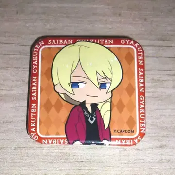 역전재판 화랑 가류 쿄야 캔뱃지 스퀘어 배지 역전재판 456