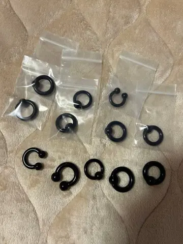 바디피어싱 묶음 판매 낱개 판매 불가 블랙볼 포함 링 귀걸이 세트