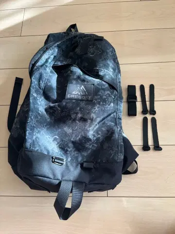 GREGORY 블랙 태피스트리 백팩