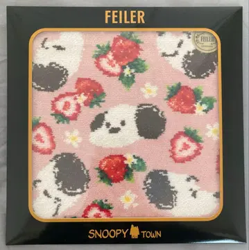 페이러 손수건 스누피 스트로베리 플라워