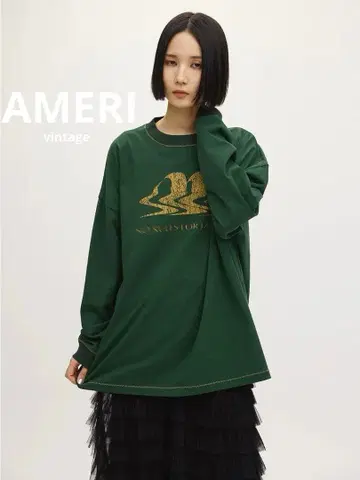 [ 컨디션 최상 ] AMERI AM LOGO OVER LONG TEE