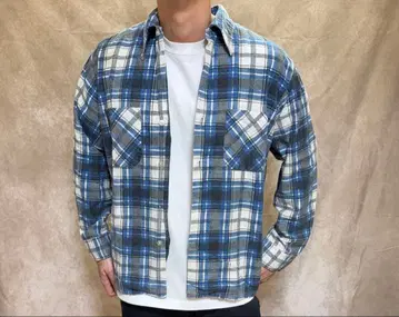 70s 빈티지 SEARS 시어스 체크 플란넬 셔츠 70년대