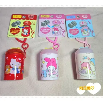 산리오 뚜껑 포함 코인 케이스 키링 3종 세트