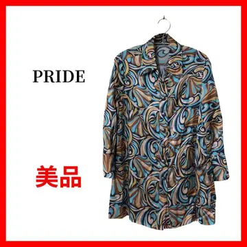 PRIDE 프라이드 드레스 셔츠 올 패턴 앤티크 버튼 B1480