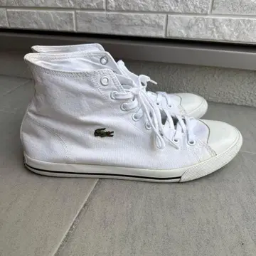 Lacoste 화이트 하이컷 스니커즈