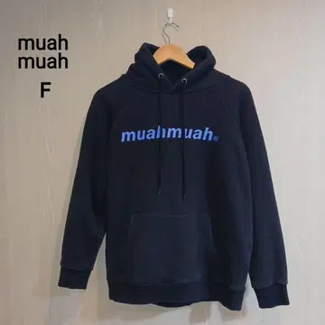 muahmuah 여성용 후드티 프리 사이즈 블랙 한국 브랜드