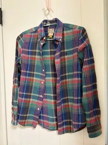 랄프 로렌 XS 체크 무늬 셔츠 (긴팔)