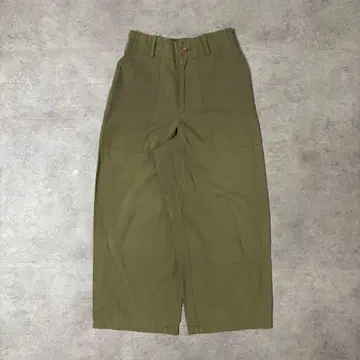 와이드 팬츠 워크 팬츠 카키 여성용 S 상당 심플 캐주얼