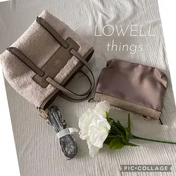 로웰싱스 보아 엠보 핸드백 숄더백 새상품급 베이지