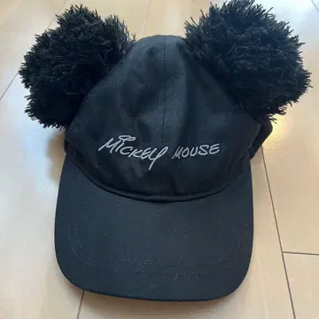 미키마우스 귀도리 모자 블랙
