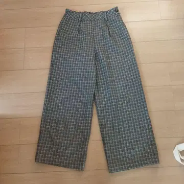 HUG O WAR 체크 무늬 와이드 팬츠 사이즈 2