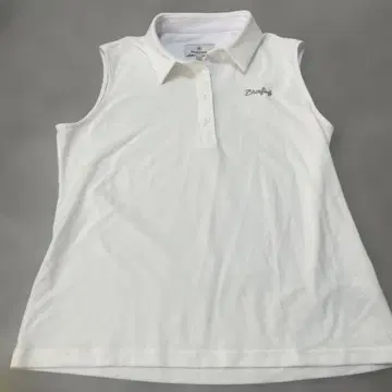 브리핑 슬리브리스 피케 셔츠 화이트