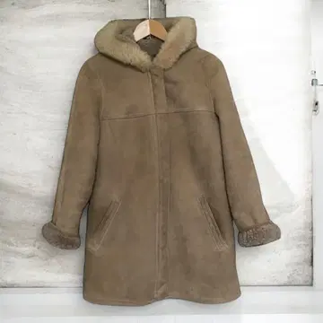 Morlands 영국제 리얼 무스탕 코트 양가죽 빈티지 후드 부착