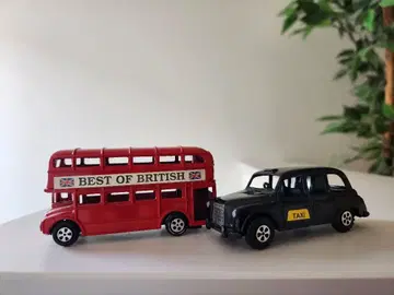 런던 버스와 택시 미니카 2개 세트