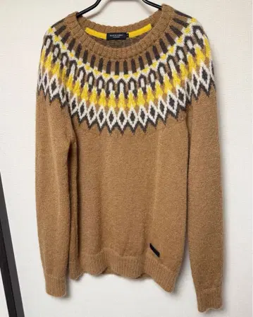 BLACK LABEL CRESTERBRIDGE 노르딕 무늬 스웨터 M