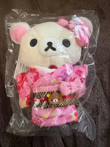 미개봉 새상품 코리락쿠마 걸이 봉제 인형 기모노