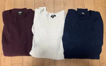 유니클로 캐시미어 스웨터 3개 세트