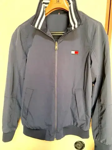 타미힐피거 나일론 자켓 네이비 리버서블