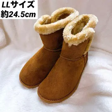 abraham moon 부츠 LL 24.5 카멜 체크 트위드