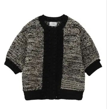 CLANE DOT LINE HALF SLEEVE KNIT CARDIGAN