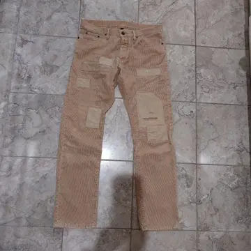 베이지 코듀로이 페인터 팬츠