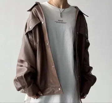 PAGEBOY 인조 가죽 BIG 자켓