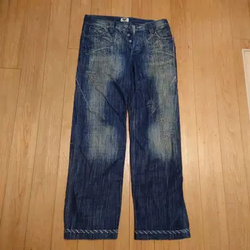 Antik Denim 데미지 가공 스트레이트 데님
