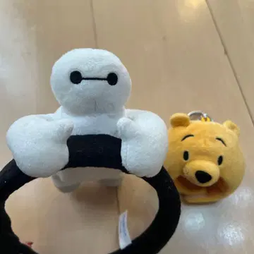 베이맥스 푸우 모자 포함 머리띠