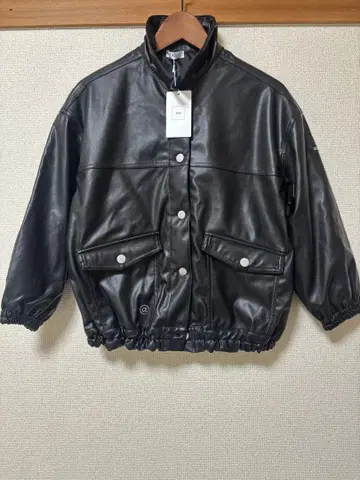 algy 블랙 가죽 (합성 피혁) 자켓 택 포함 새상품