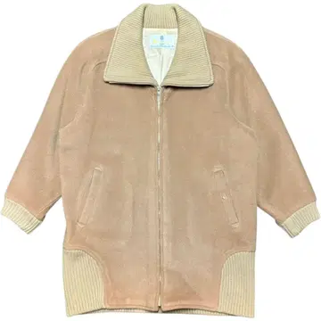 Aquascutum 베이지 집업 자켓 M 알파카 혼방 울 코트