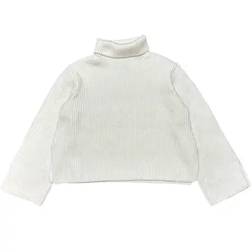 N.O.R.C 노크 화이트 터틀넥 스웨터 짧은 기장 크롭