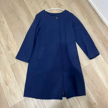 SHIPS 네이비 노카라 코트