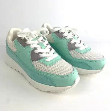 새상품 EDWIN 에어쿠션 스니커즈 민트 그린 23cm